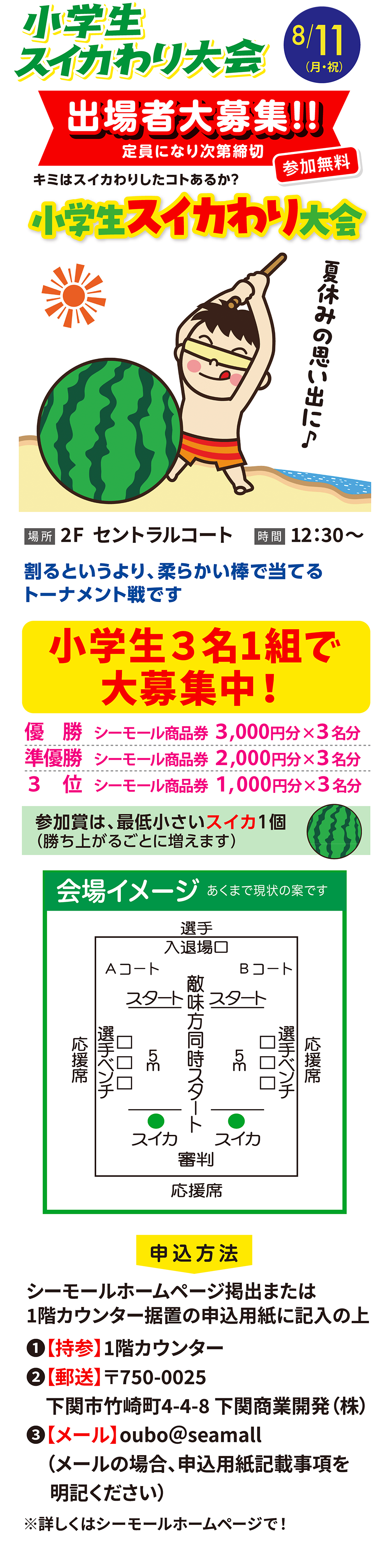 小学生スイカわり大会